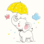 بچه فیل و چتر