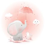 فیل با چتر
